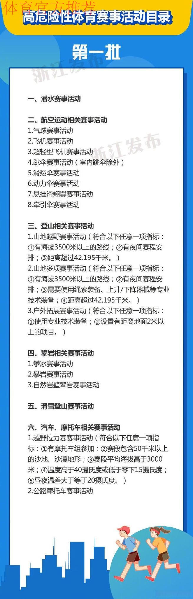 浙江出台新政强化高危险性体育赛事监管 浙江出台新政强化高危险性体育赛事监管